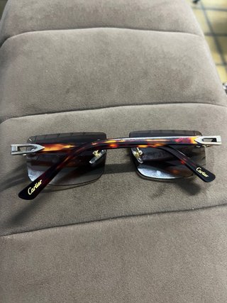 Gafas Cartier Marrón y Dorado