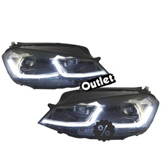 GF FAROS VOLKSWAGEN VW GOLF 7 12-17 DRL DINAMICOS NEGROS LOO