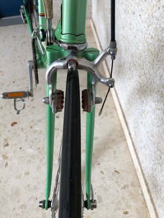 Bicicleta de carretera clásica verde marca tigra