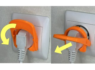 Tirador Enchufe Fácil UE Tipo E/F Naranja