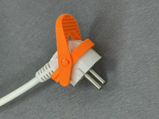 Tirador Enchufe Fácil UE Tipo E/F Naranja