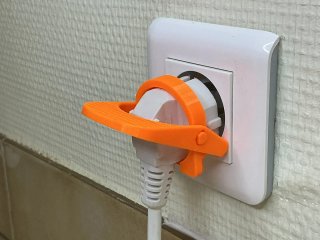 Tirador Enchufe Fácil UE Tipo E/F Naranja