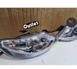 GF FAROS PARA SEAT IBIZA 6J 08-12 LUZ DIURNA FONDO CROMO R14