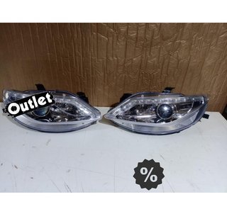 GF FAROS PARA SEAT IBIZA 6J 08-12 LUZ DIURNA FONDO CROMO R14