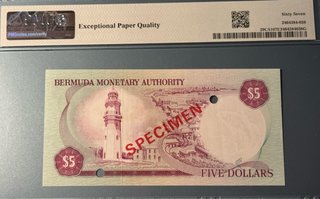 Bermuda 5 Dólares Collector Series Specimen