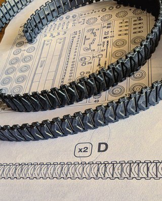 Cadenas para M24 Chaffee. Italeri 1/35