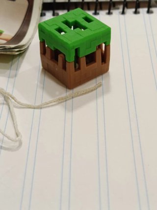 Bloque Hierba Minecraft Kinder Joy