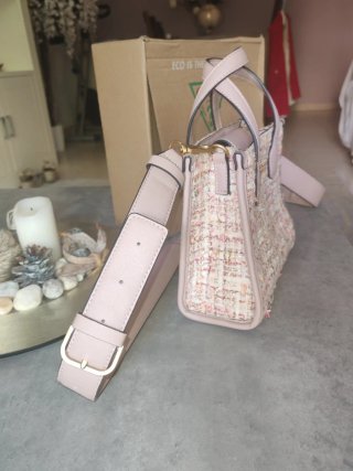 Bolso Tote Guess Beige y Rosa