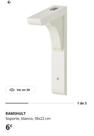 Estante madera blanca.