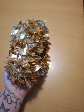 Bolso de fiesta dorado y plateado