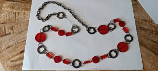 4 Collares , 3 largos y pendientes bisutería