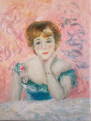 Cuadro Mujer acrílico sobre lienzo de 30x40cm