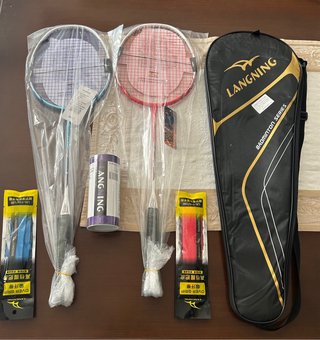Juego 2 Raquetas Bádminton Langning 24kg