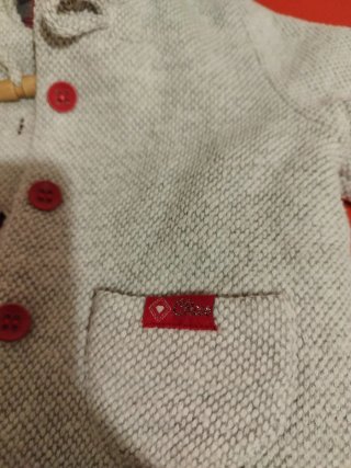Giacchina bimbo con cappuccio e bottoni