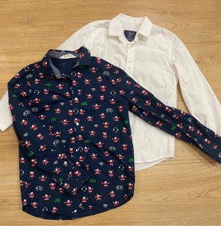 Camisa navidad y blanca Talla 11-12