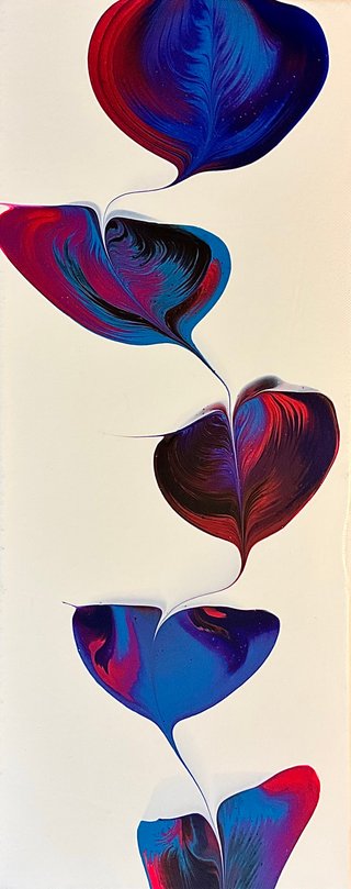 Cuadro abstracto acrílico 20x50 cm