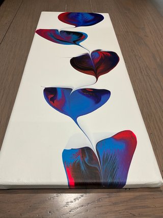 Cuadro abstracto acrílico 20x50 cm