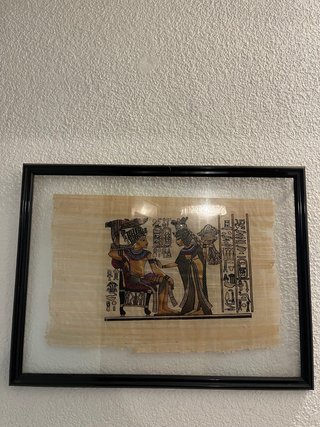 Cuadro Egipcio Papyrus Marco Negro