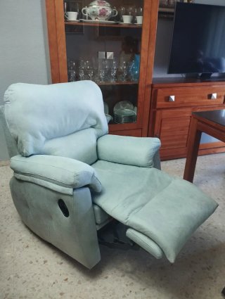 Sillón relax verde agua