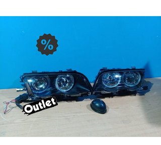 GF FAROS BMW E46 4 PUERTAS 98-01 OJOS ANGEL CCFL FONDO NEGRO