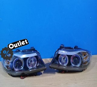 GF FAROS BMW E90 E91 05-08 OJOS ANGEL CCFL FONDO NEGRO R1457