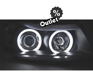 GF FAROS BMW E90 E91 05-08 OJOS ANGEL CCFL FONDO NEGRO R1457
