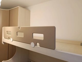 Litera beige con cajones