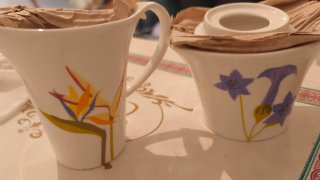 2 Juegos de café con Flores