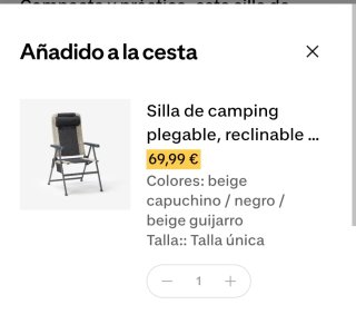 Sillas NUEVAS plegables Quechua ultra cómodas