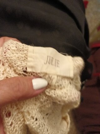 Jersey calado hilo manga larga beige