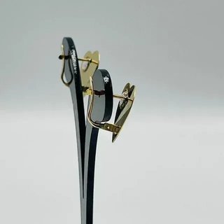Pendientes Corazón Flores Circonita 18K