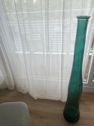 Jarrón alto cristal verde