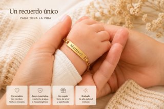 Pulsera Infantil Acero Inoxidable Grabable