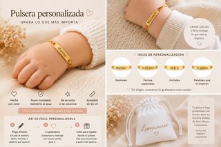 Pulsera Infantil Acero Inoxidable Grabable