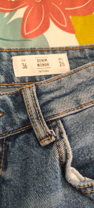Pantalón vaquero ancho azul