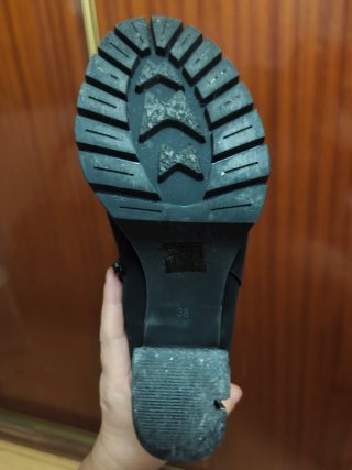 Botines ante negro pedrería T38
