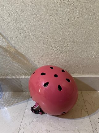 Casco rosa bici niña