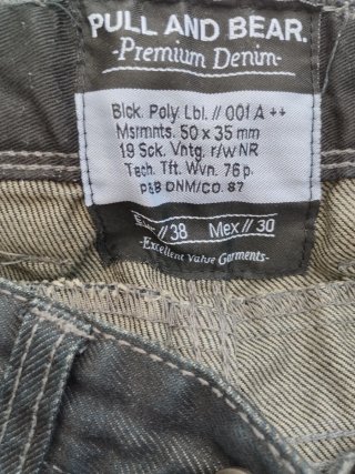 Pantalón vaquero Pull&Bear negro talla 38