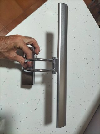 Flexo de pared plateado