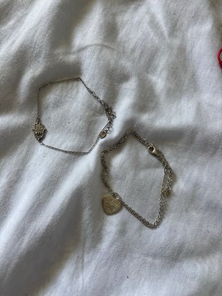 Pulseras plata Hamsa y Corazón