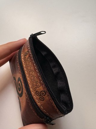 Cartera marrón vintage estilo cuero