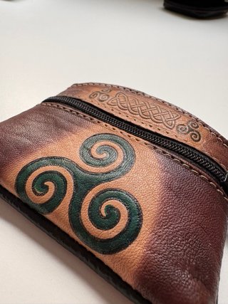 Cartera marrón vintage estilo cuero