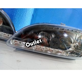 GF FAROS FORD FOCUS 04-08 LUZ DIURNA LED FONDO NEGRO R147020