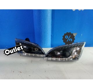 GF FAROS FORD FOCUS 04-08 LUZ DIURNA LED FONDO NEGRO R147020