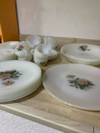 Vajilla Arcopal Flores Rosas