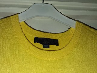 Jersey sin mangas cuello redondo amarillo talla 42