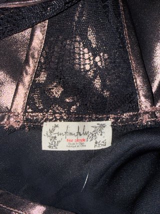 Vestido largo Free People metalizado bronce