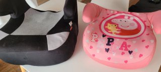 Alzadores de coche Peppa Pig y gris
