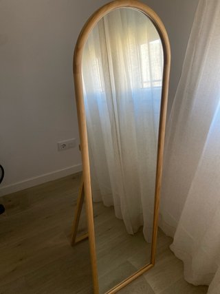 Espejo de pie madera y cristal