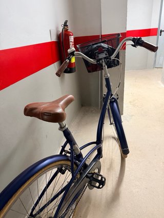 Bicicleta Paseo Btwin Azul Elops 320